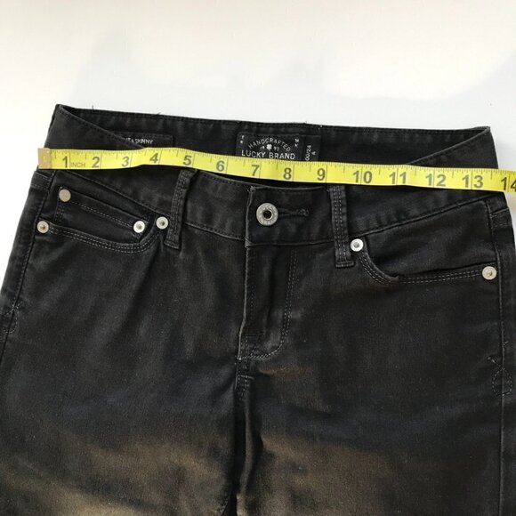 LUCKY BRAND Lolita Skinny Dark Grey Jean, Low-Rise Lightweight Denim 00/24 - Picture 12 of 16